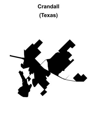 Crandall (Texas) boş ana hat haritası
