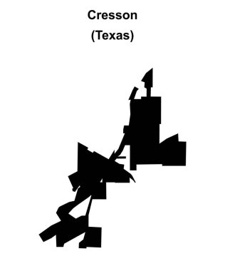 Cresson (Texas) boş ana hat haritası