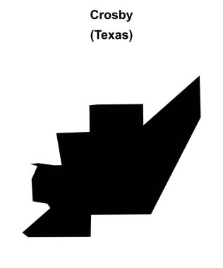 Crosby (Texas) boş ana hat haritası