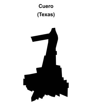 Cuero (Texas) boş ana hat haritası