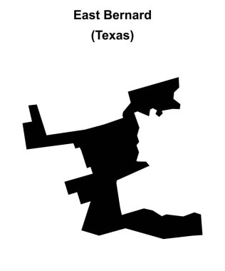 Doğu Bernard (Texas) boş ana hat haritası