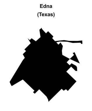 Edna (Texas) boş ana hat haritası