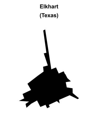Elkhart (Texas) boş ana hat haritası