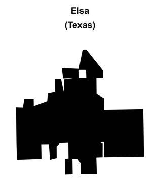 Elsa (Texas) boş ana hat haritası