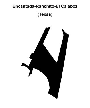Encantada-Ranchito-El Calaboz (Texas) boş ana hat haritası