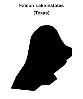 Falcon Gölü Evleri (Texas) boş ana hat haritası