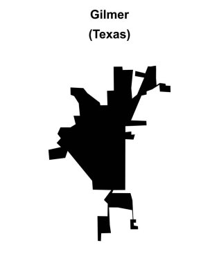 Gilmer (Texas) boş ana hat haritası
