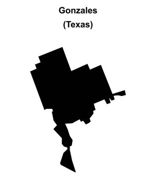 Gonzales (Texas) boş ana hat haritası