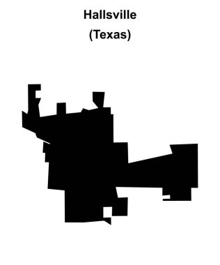 Hallsville (Texas) boş ana hat haritası