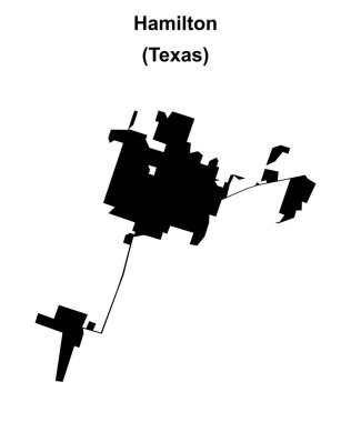 Hamilton (Texas) boş ana hat haritası