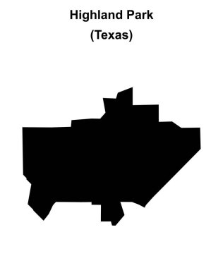 Highland Park (Texas) boş ana hat haritası
