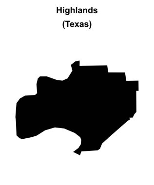 Highlands (Texas) boş ana hat haritası