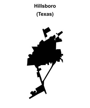 Hillsboro (Texas) boş ana hat haritası