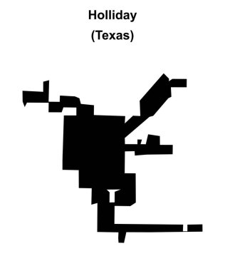 Holliday (Texas) boş ana hat haritası