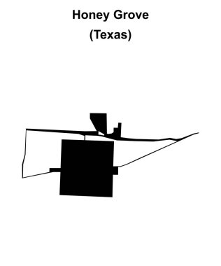Honey Grove (Texas) boş ana hat haritası