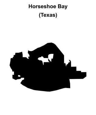 Horseshoe Körfezi (Texas) boş ana hat haritası