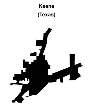 Keene (Texas) boş ana hat haritası