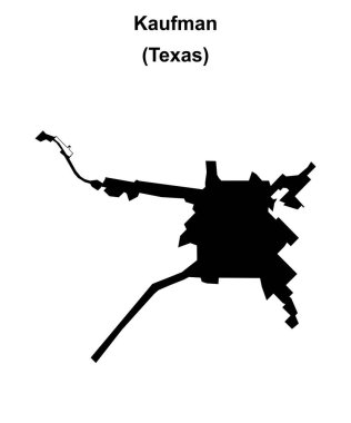 Kaufman (Texas) boş ana hat haritası