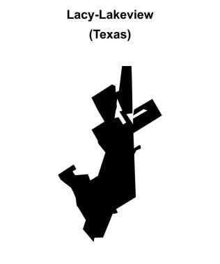 Lacy-Lakeview (Texas) boş ana hat haritası