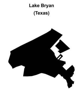 Bryan Gölü (Texas) boş ana hat haritası