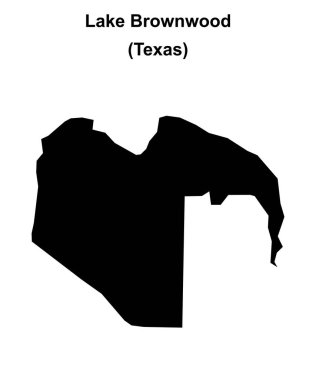 Brownwood Gölü (Texas) boş ana hat haritası