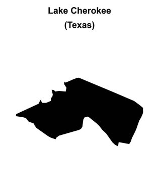 Cherokee Gölü (Texas) boş ana hat haritası
