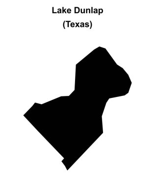 Dunlap Gölü (Texas) boş ana hat haritası