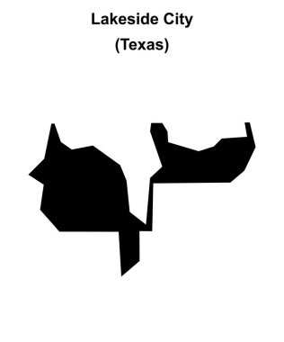 Lakeside Şehri (Texas) boş ana hat haritası