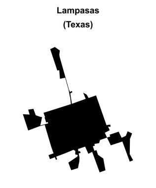 Lampasas (Texas) boş ana hat haritası