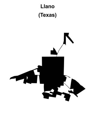 Llano (Texas) boş ana hat haritası