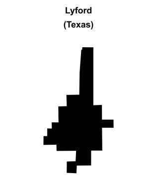 Lyford (Texas) boş ana hat haritası