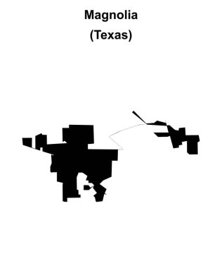 Magnolia (Texas) boş ana hat haritası