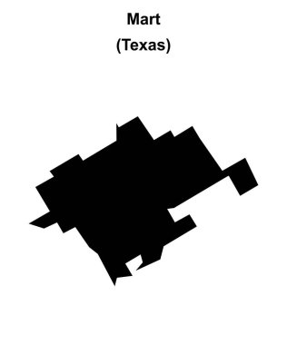 Mart (Texas) boş ana hat haritası