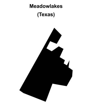 Meadowlakes (Texas) boş ana hat haritası