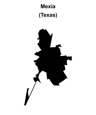 Meksika (Texas) boş ana hat haritası