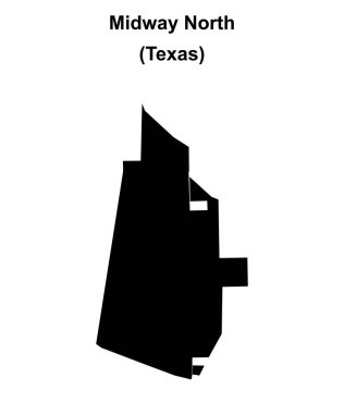 Midway North (Texas) boş ana hat haritası