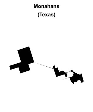 Monahans (Texas) boş ana hat haritası