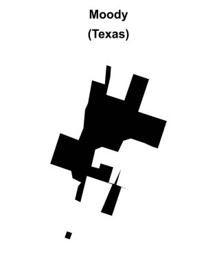 Moody (Texas) boş ana hat haritası