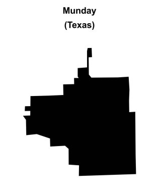 Munday (Texas) boş ana hat haritası
