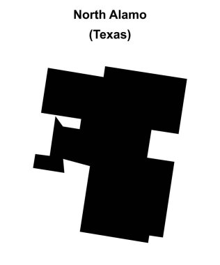 Kuzey Alamo (Texas) boş ana hat haritası