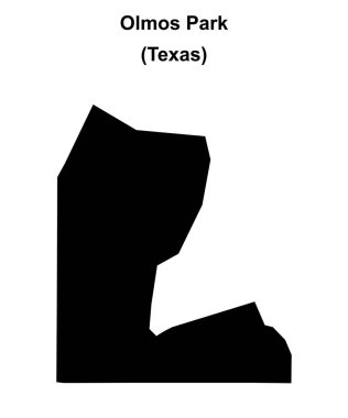 Olmos Park (Texas) boş ana hat haritası