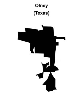 Olney (Texas) boş ana hat haritası