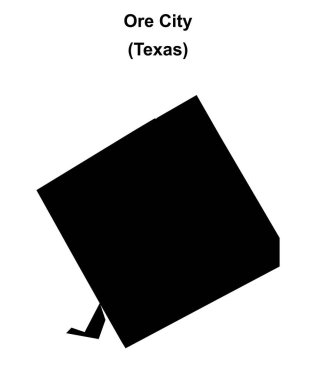 Ore City (Texas) boş ana hat haritası