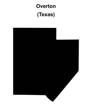 Overton (Texas) boş ana hat haritası