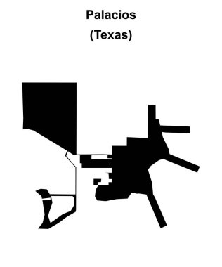 Palacios (Texas) boş ana hat haritası