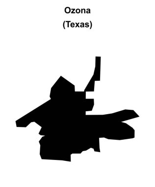 Ozona (Texas) boş ana hat haritası