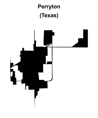 Perryton (Texas) boş ana hat haritası
