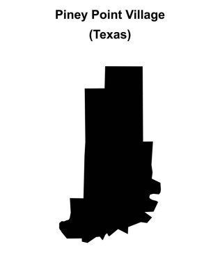Piney Point Village (Texas) boş ana hat haritası
