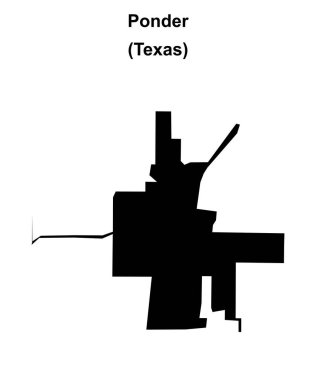 Düşünen (Texas) boş dış hat haritası
