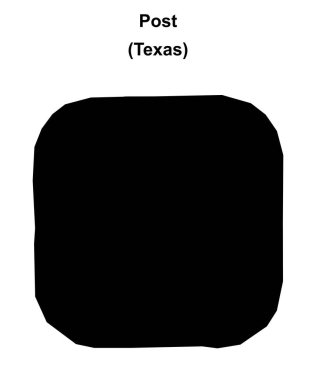 Gönder (Texas) boş ana hat haritası